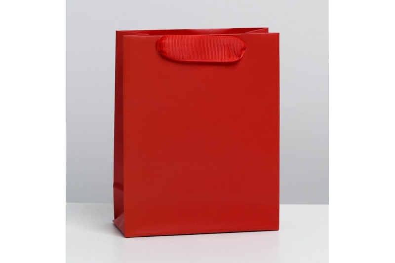 Пакет ламинированный «Красный», S 12 × 15 × 5,5 см